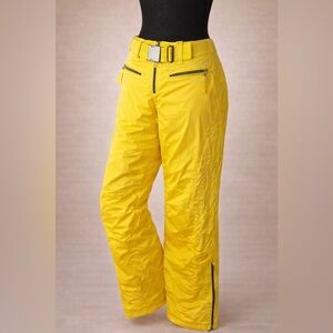Jet Set Yellow Snow Pants with Belt